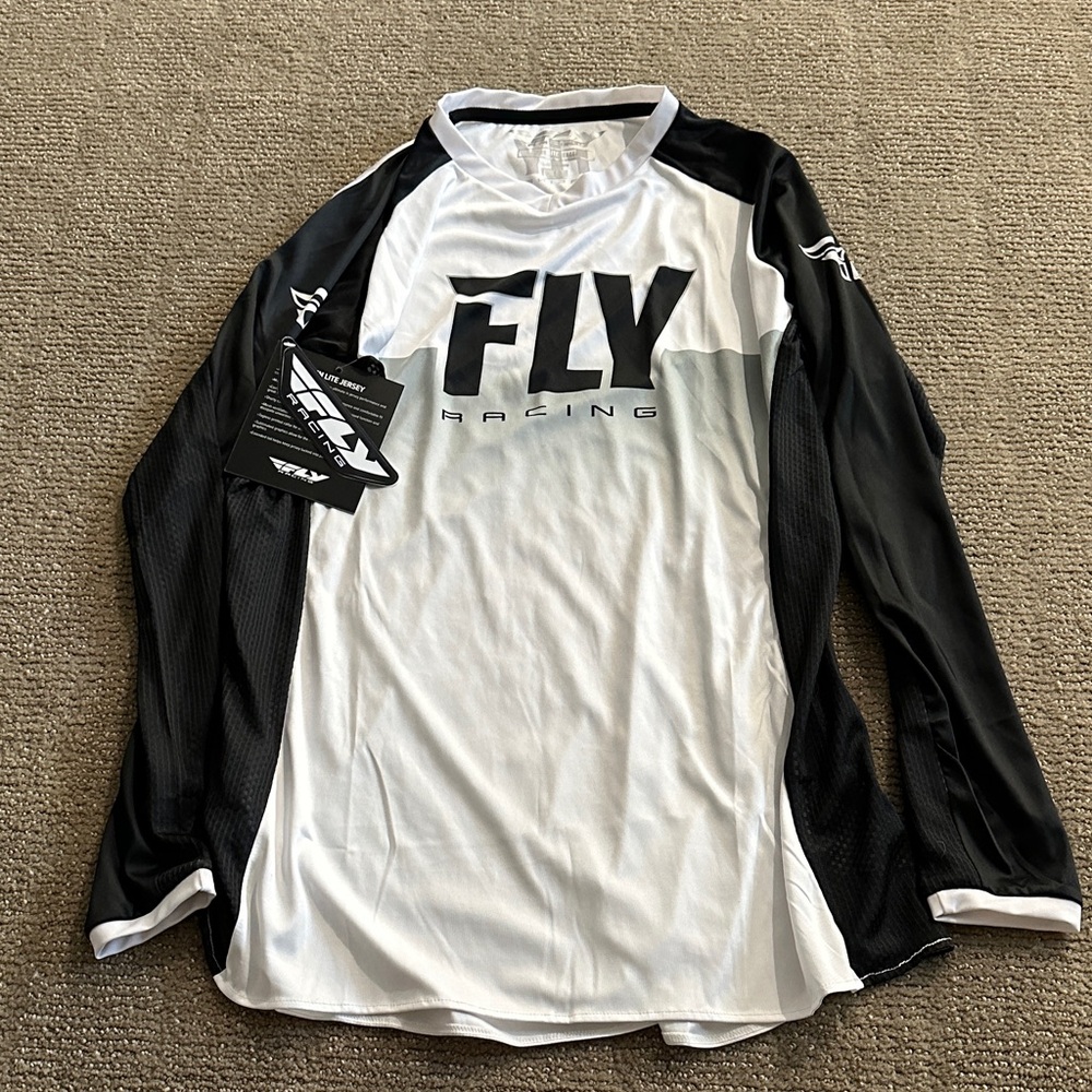 Fly Racing Black and White Jersey